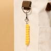 Creative Wavy French Fries Keychain with Wolf Tooth Potato Pendant