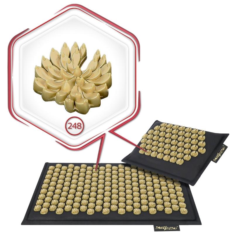 Coconut Eco Acupressure Mat - Gold Set