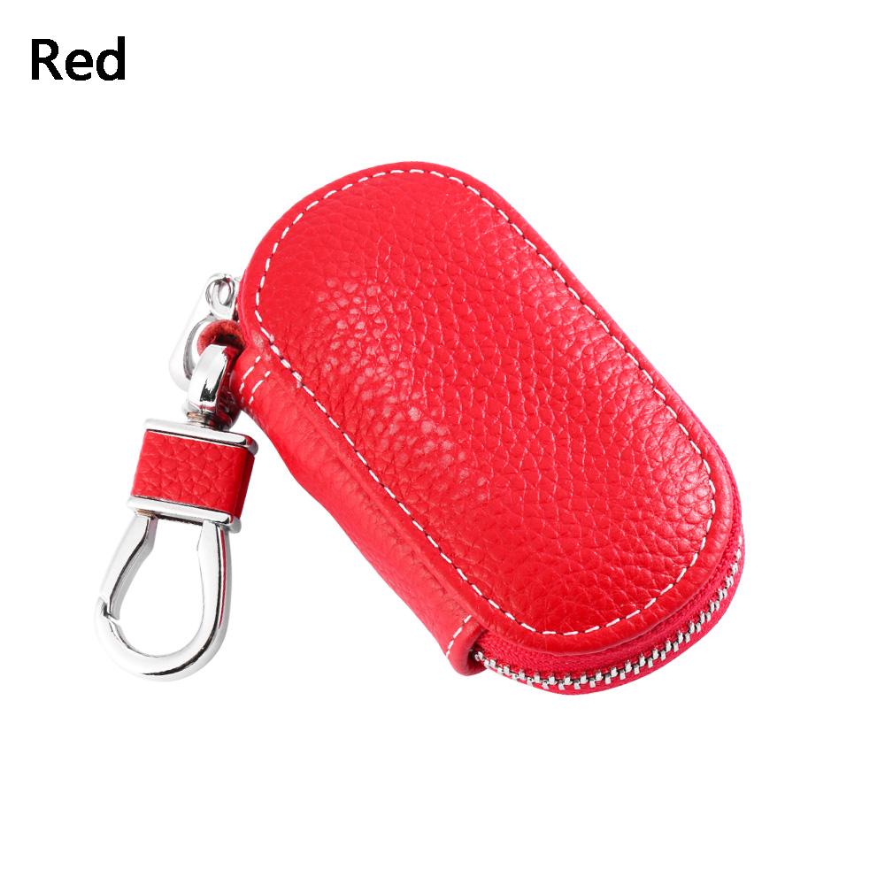 Waterproof Solid Auto Universal Key Cover Zipper Car Key Bag Leather Case