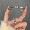 National Style Jade Ring Niche Design Cold Wind Open Index Finger Ring Gemstone Sweet Wind Ring