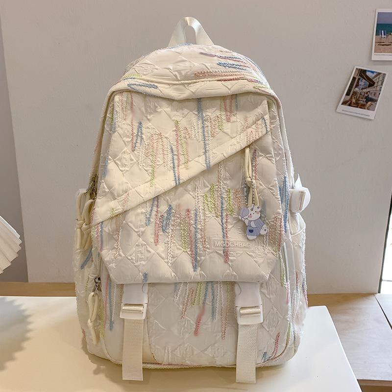 Schoolbags for Children Elementary School Students  Girls with High Looks  Ins Splicing Junior High School Students with High School Backpacks