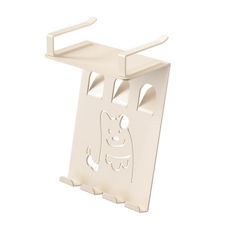 Multifunctional Carbon Steel Phone Stand For Kitchen Bathroom Wall Mounted No Drill Storage Hook хаки