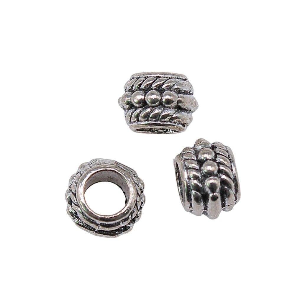 

Бусины с большими отверстиями, свободные бусины-разделители, мужские аксессуары, украшения ручной работы для мужчин A02-20pcs-8x8x5mm