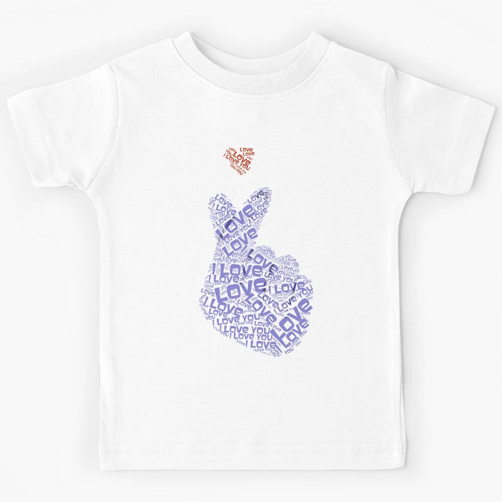Korean pop Finger Heart - Word Art Kids T-Shirt 160