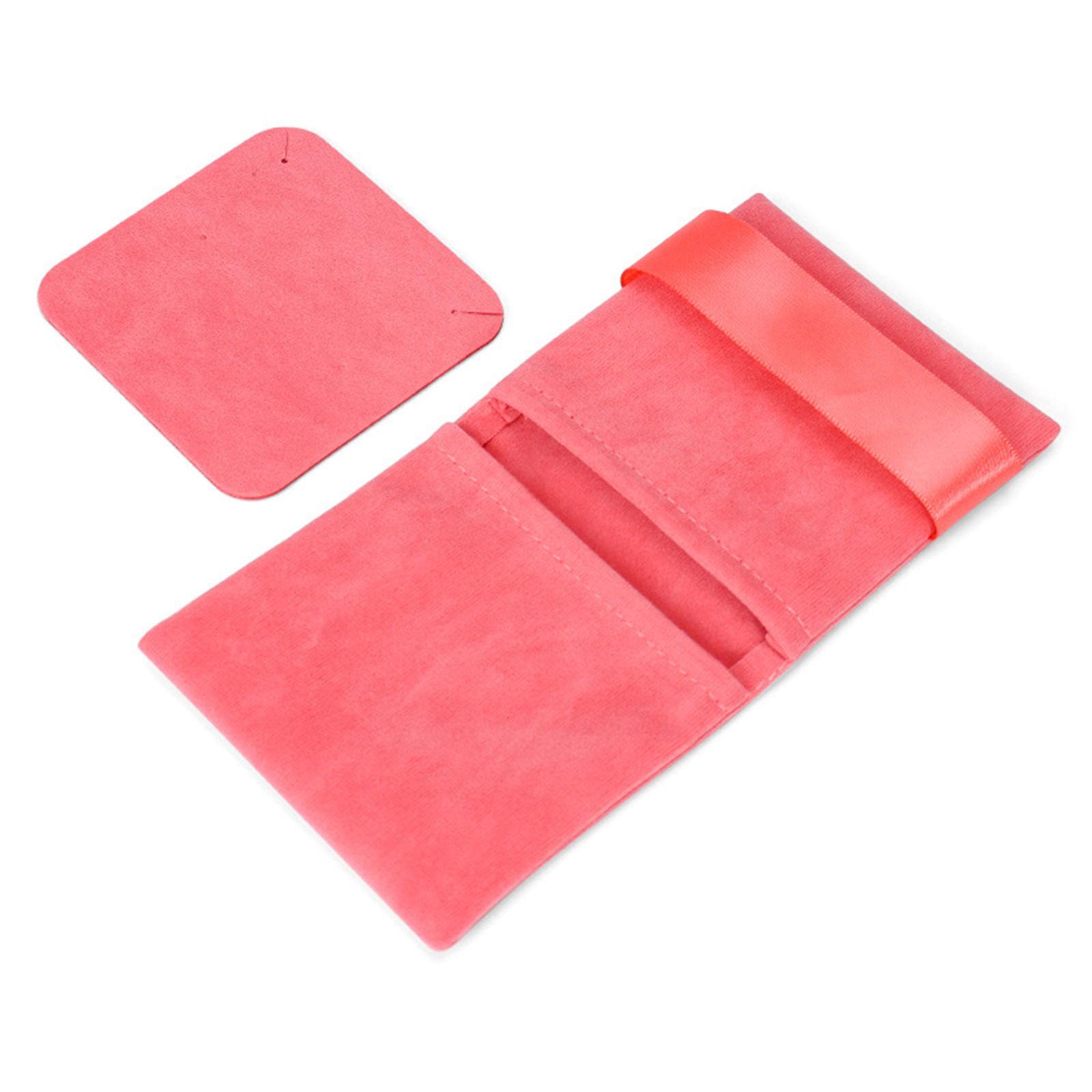 

Решение для упаковки ювелирных изделий Разноцветный бархатный мешочек Органайзеры для демонстрации серег Бархатная текстура Подходит для аксессуаров розовый