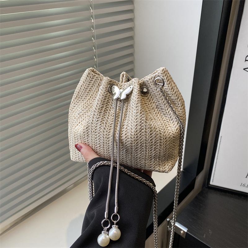 

Весна и лето новая модная и красивая сумка-цепочка на плечо, сумка-мессенджер, сумка-ведро, сумка-тоут, пасторальная простота