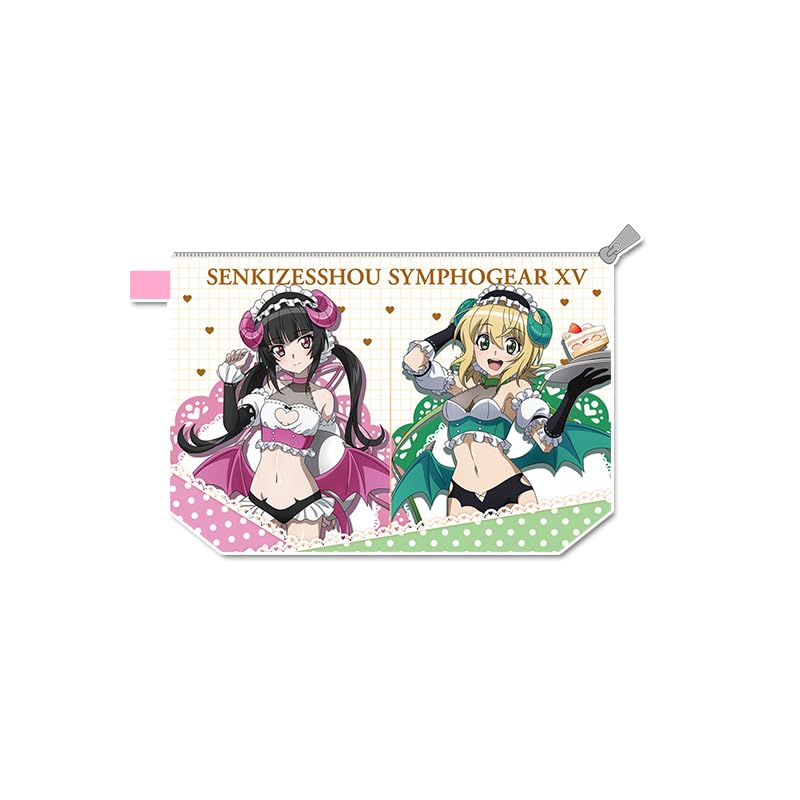 

Сезонные растения Senki Zesshō Symphogear XV Оригинальная иллюстрация Водоотталкивающая косметичка [Цукуёми Сирабе и Акацуки Кирико] Маленький дьяволенок Официантка