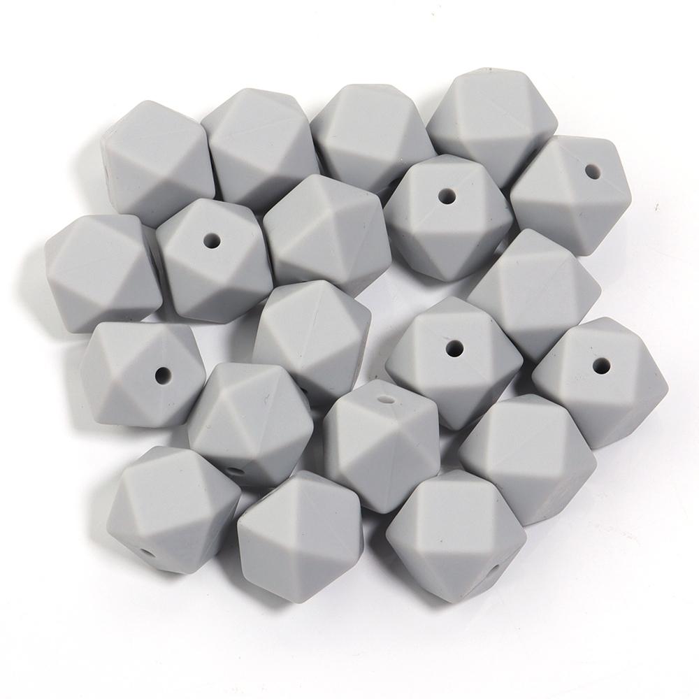 10pcs 19x14mm Hexagon Silicone Beads For Jewelry Making DIY Handmade Necklace Bracelets Phone Key Chain Decoration Accessories