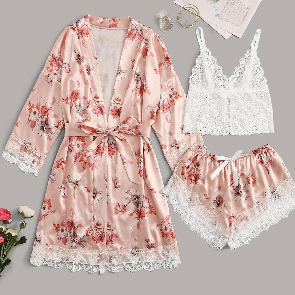 Buy Polar Bear Satin Silk Pajamas Women 