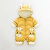 Newborn Baby Fleece-Lined Autumn/Winter Romper - Thick Cotton Crawling Suit