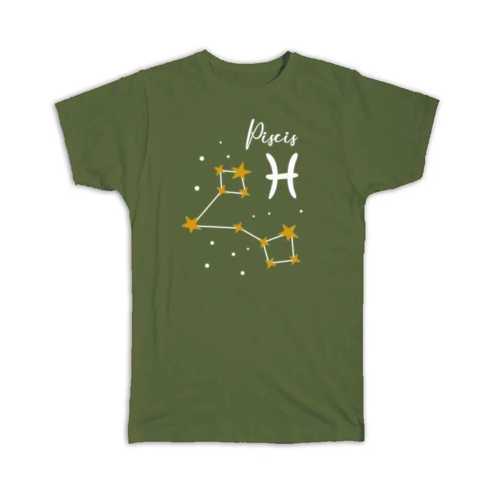 Gift T-Shirt : Pisces Constellation Zodiac Sign Horoscope Astrology Birthday M