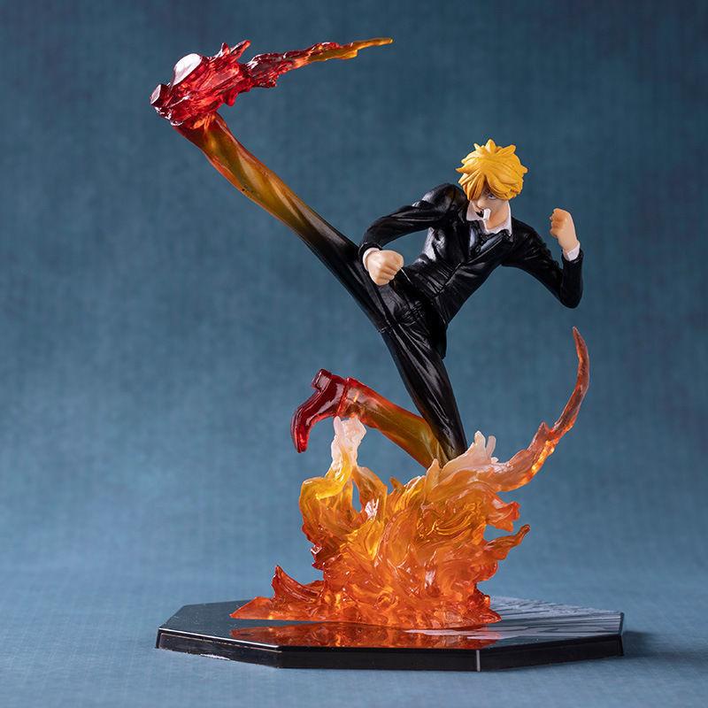 ONE PIECE Fire Fist Luffy Ace Ghost Slash Sauron Devil Wind Leg Sanji Anime Figure Peripheral Model Knickknack