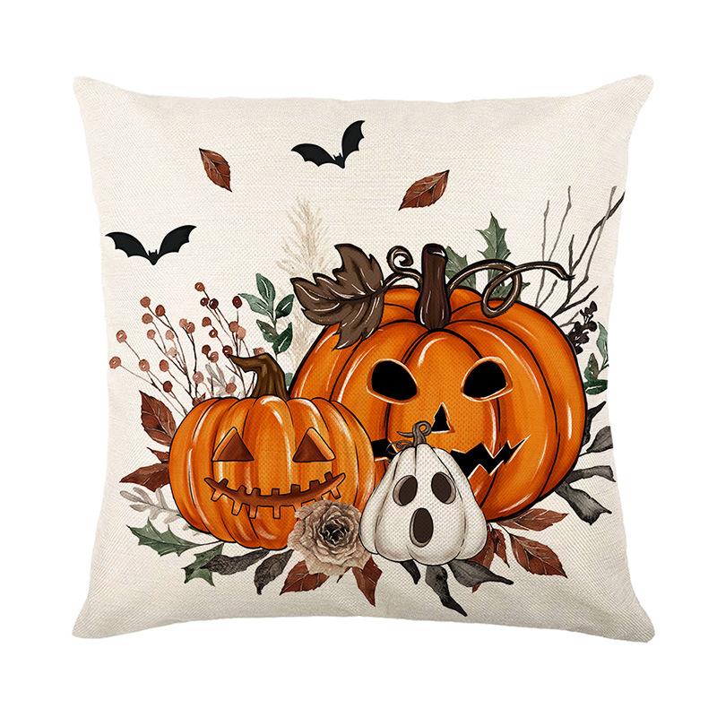 

New Throw Pillow Cover Halloween Polyester Print Nordic Simple Sofa Decorative Pillow Cover 45 * 45Cm (without pillow core)