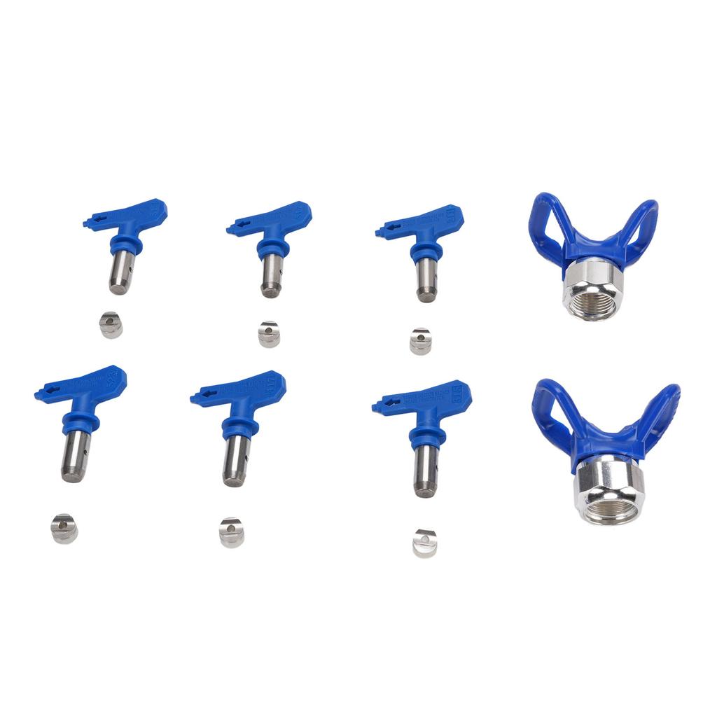 Airless Sprayer Spray Tip Set 211 315 417 517 515 523 Airless Sprayer Nozzle with 2PCS Nozzle Seats Set Blue