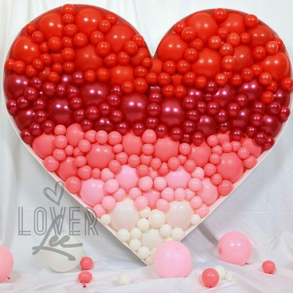 1Pc 73cm Love Shaped Filled Balloon Frame Without Balloon Holder,Suitable for Proposals,Wedding Anniversaries,Valentine's Day Decoration,Photo pops