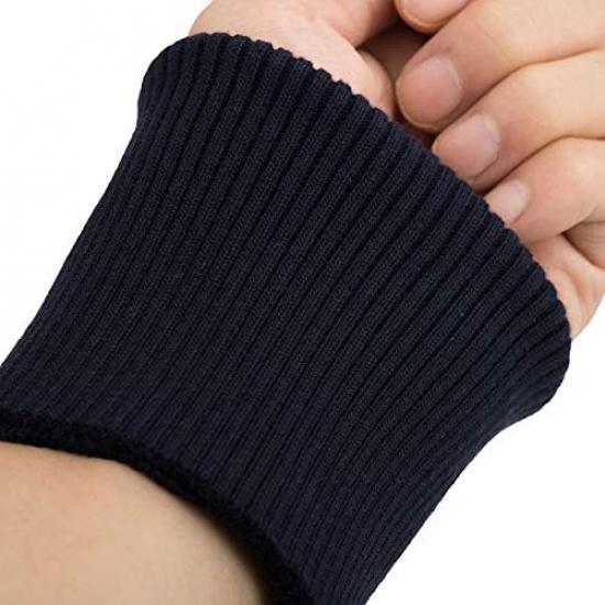 Pukido 9cm*8cm Stretchy Cotton Knitted Rib Fabric Cuff Fabric for DIY Down Jacket Hoodie 1 Pair - (Color: Army-grren)