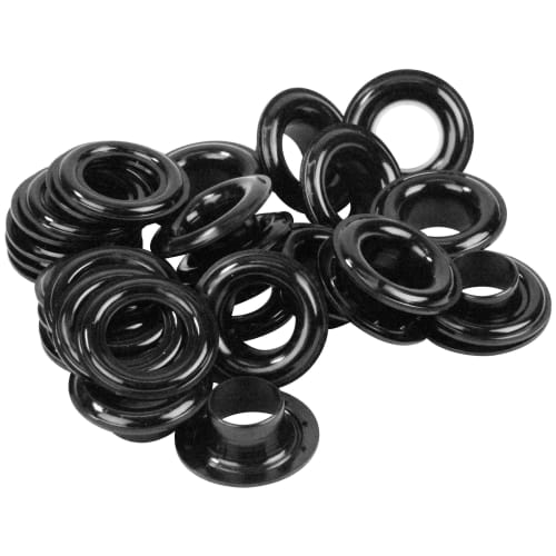 

SK11 (SK11) Plastic Double-Sided Eyelets, 12mm Hole Diameter, Black, 15 Pairs, No. 195B