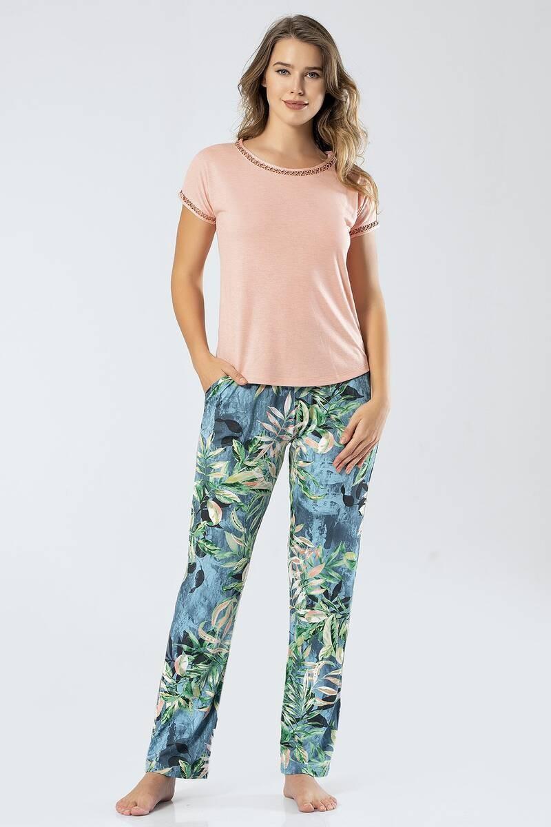 

ПИЖАМНЫЙ КОМПЛЕКТ LEAFY С КОРОТКИМИ РУКАВАМИ