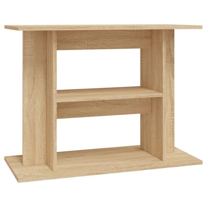 VidaXL Aquarium Stand Sonoma Oak 80x35x60cm Engineered Wood 833578