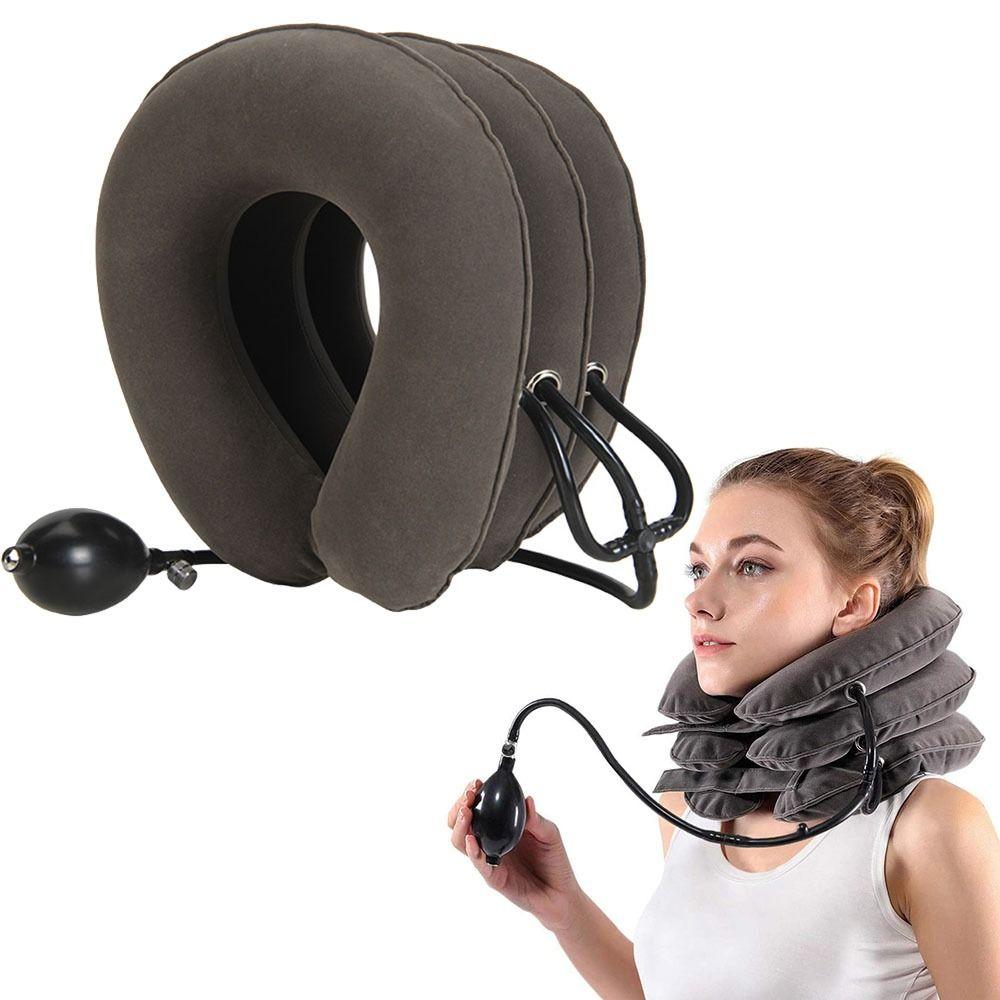Adjustable Inflatable Neck Stretcher Foldable Neck Traction Pillow Travel