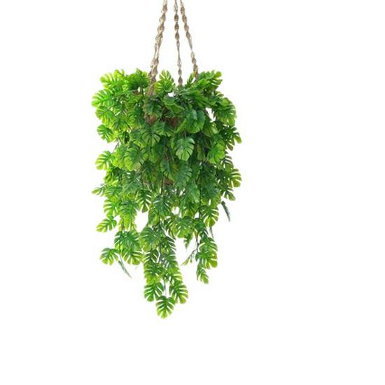 69-Mesh Turtle Back Leaf Artificial Flower Vine Wall Hanging Decoration