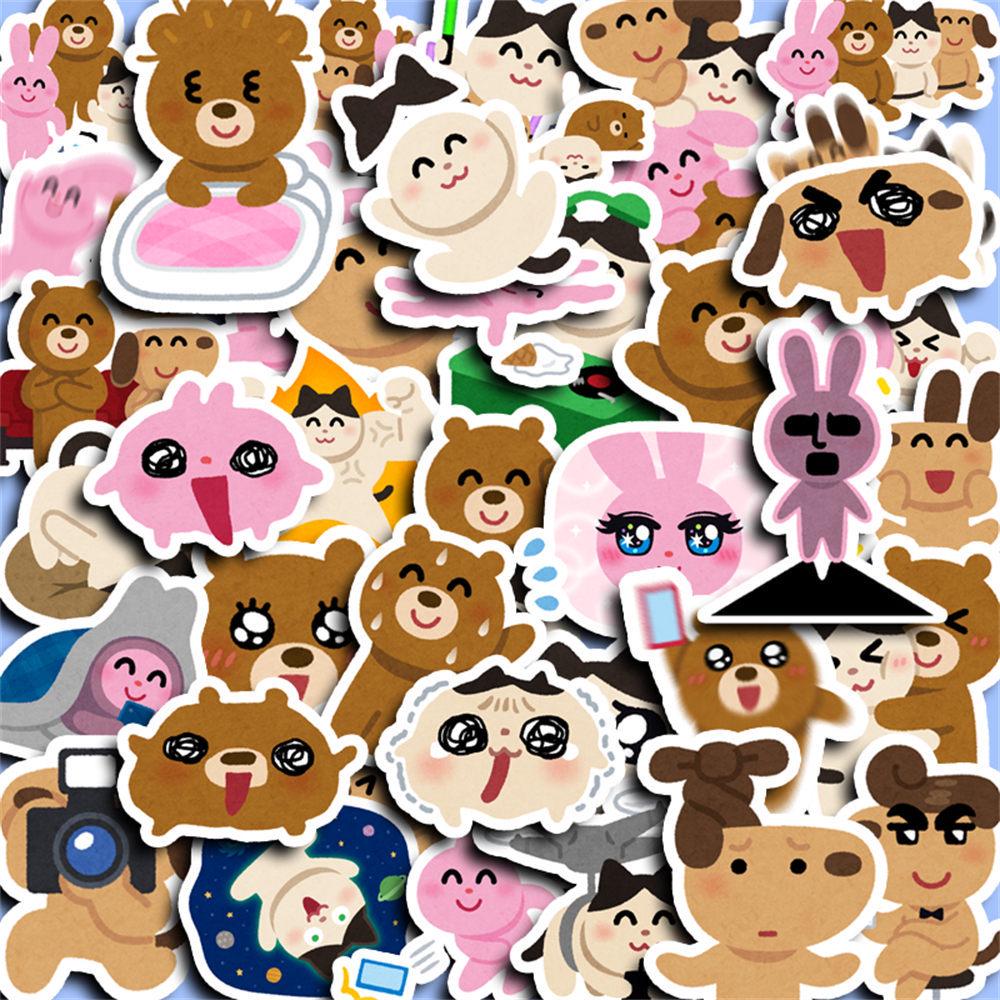 

40 Cartoon Stickers: Waterproof Suitcase & Laptop Decals for DIY Photo Albums