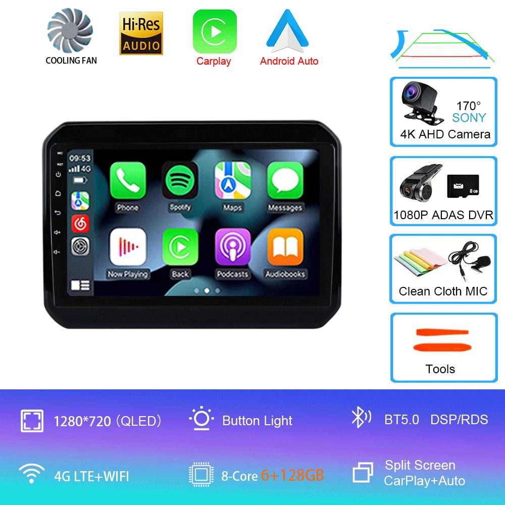 Cooling Fan Android 14 For Suzuki Ignis 2016 - 2020 GPS Screen Support Raer Camera Carplay BT Car Multimedia Radio Video Player