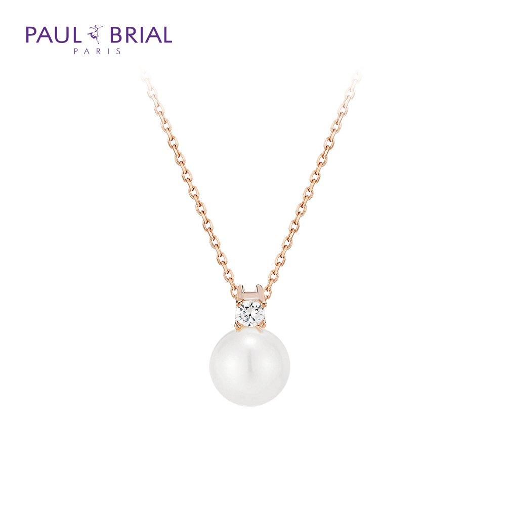 Paul Brial [Silver] Pysn0152 (Pg) Pearl Cubic Necklace