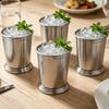 Whiskey Glass Julep Cups Copper Plated Wine Glasses 350ml Hammered Texture Metal Cocktail Glass Rust Resistant Barware for Party Bar Home Restaurant