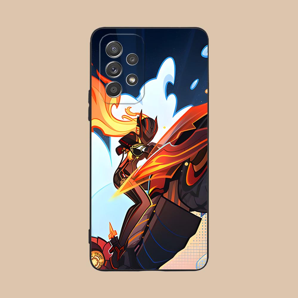 Game GI Mavuika Matte TPU Mobile Phone Case for Samsung Galaxy M55 54 42 35 34 33 32 23 22 15 14 13 12 F55 5G Colorful Cover