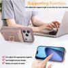Lychee Colorblock Card Holder Case for iPhone 17 Pro Max