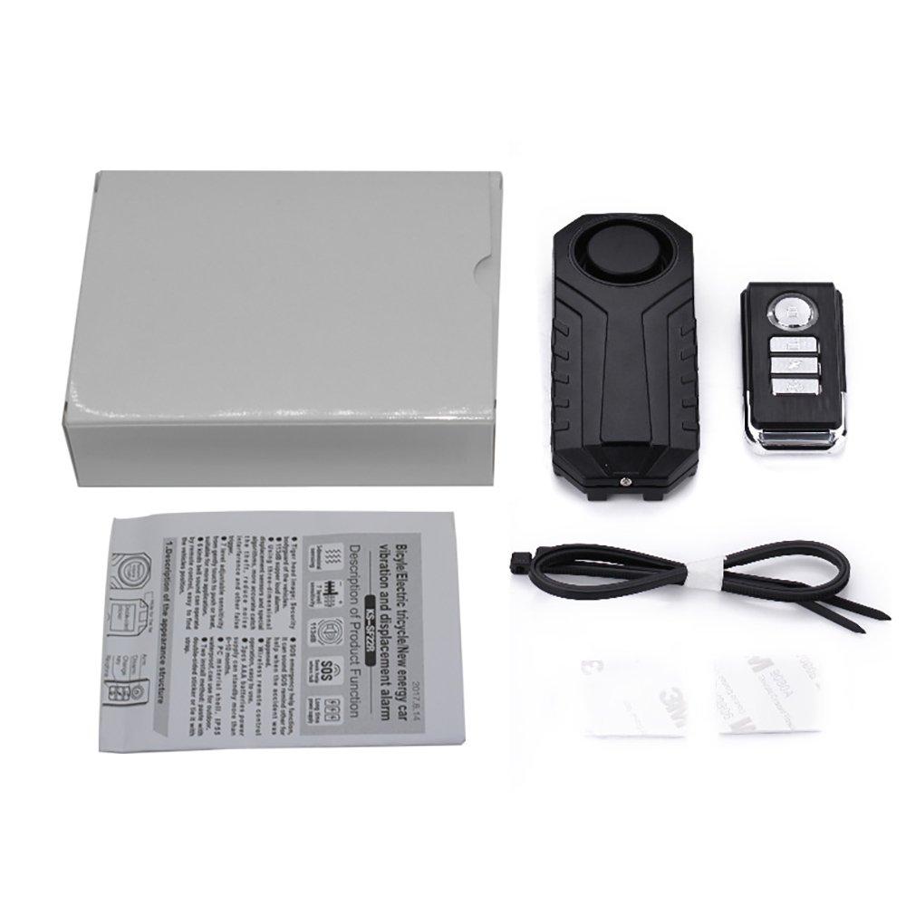 Mengshen 113dB Wireless Anti-Theft Motorcycle/Bicycle/Bike Anti-Theft Alarm, Waterproof and Super Strong, Z08