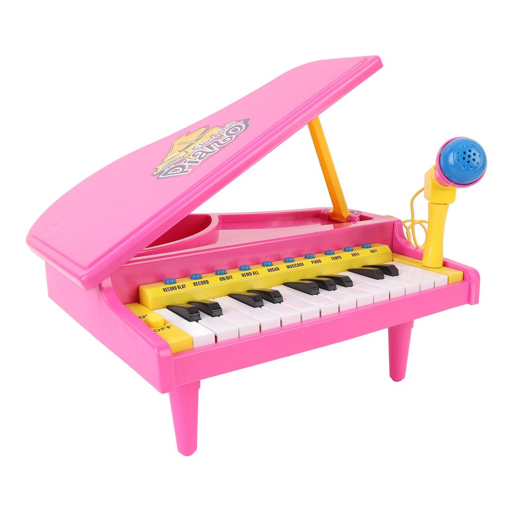 23 Tasten Elektronisches Klavierspielzeug Multifunktionales Kleinkind Lernklavier mit Mikrofon 15 Demo-Songs