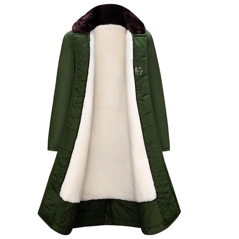 Lamb Shearling Winter Military Coat