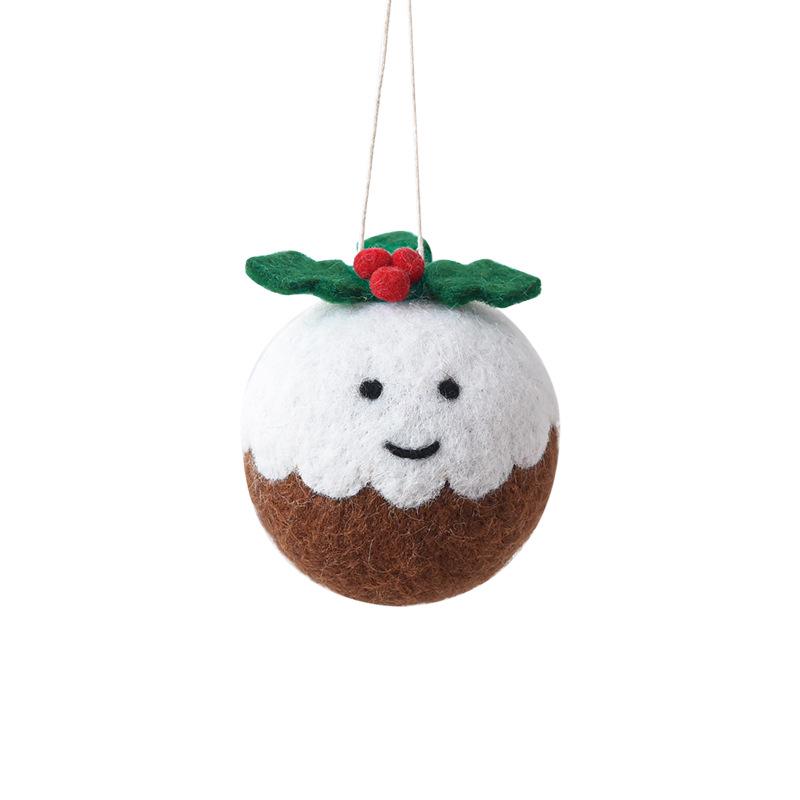 NUCHI Wool Felt Snowman Ornament - Christmas Tree Decoration & Gift