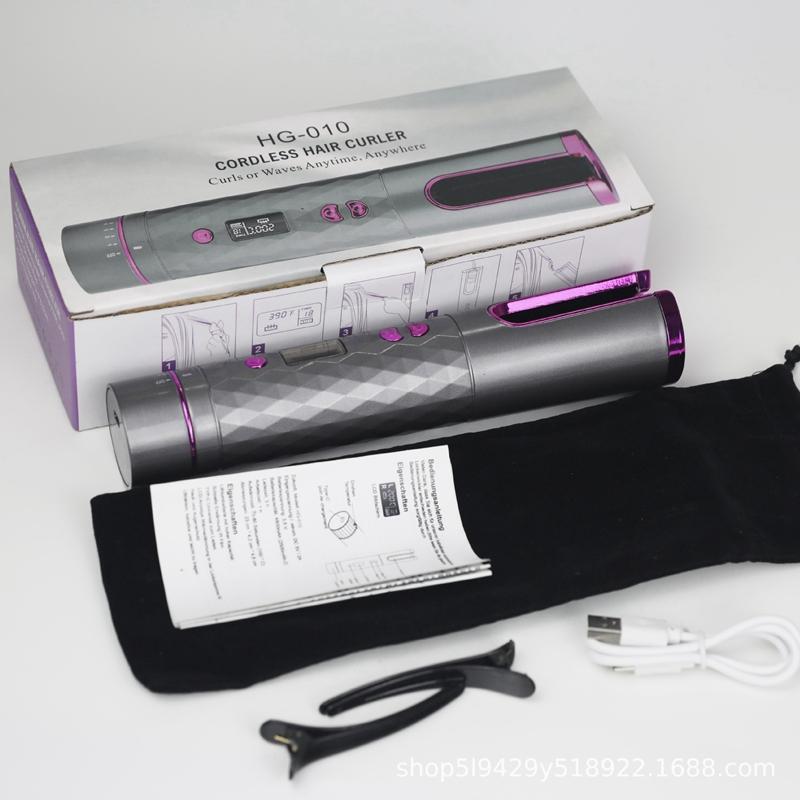 Fast Hair Curlers USB LCD Display Wireless Ceramic Rotating Curling Iron Curling Iron Hair Tools