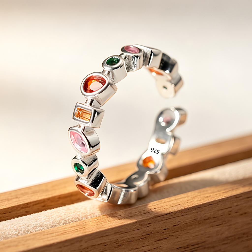 925 Silver Rings New Party Jewelry Vintage Charm Double Layer Geometric Nail Design Accessories Gift Dropship