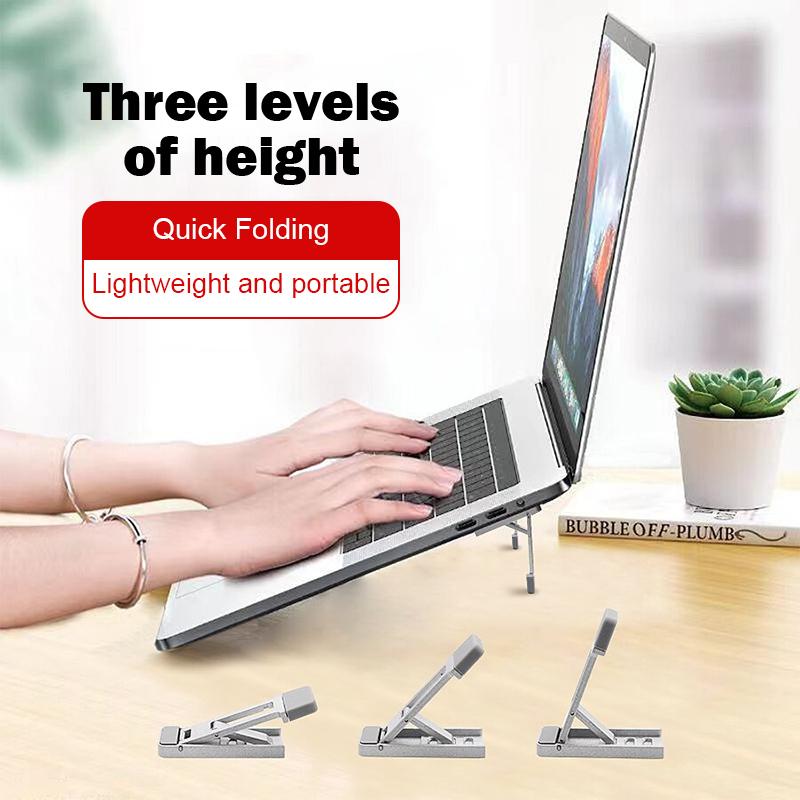 3-Level High Adjustable Cooling Laptop Holder Universal Notebook Computer Mini Stand Bracket For Macbook For Phone Tablet