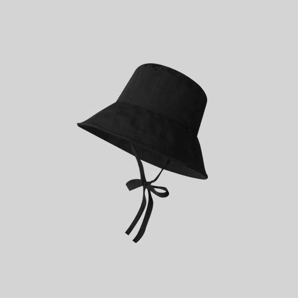 Windbreak Rope Sunscreen Hat Thin Sunshade Basin Hat Casual Fisherman Hat  Summer