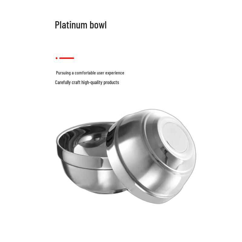 HANDUNYOU 304 Stainless Steel Double-Layer Insulated Bowl
