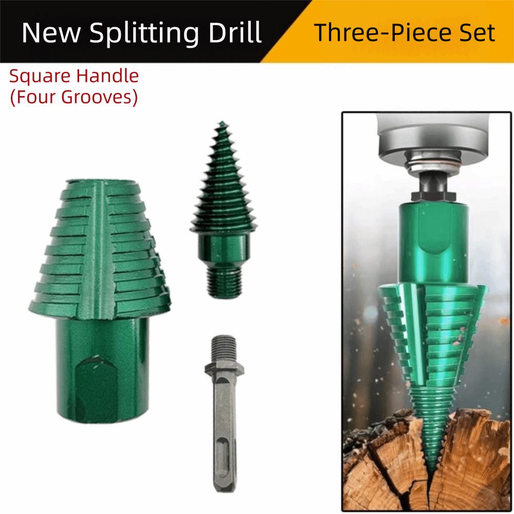 

High Hardness Steel Firewood Splitter Drill Bit Round Shank Adjustable Woodworking Drill Bit Multi-functional Square Shank