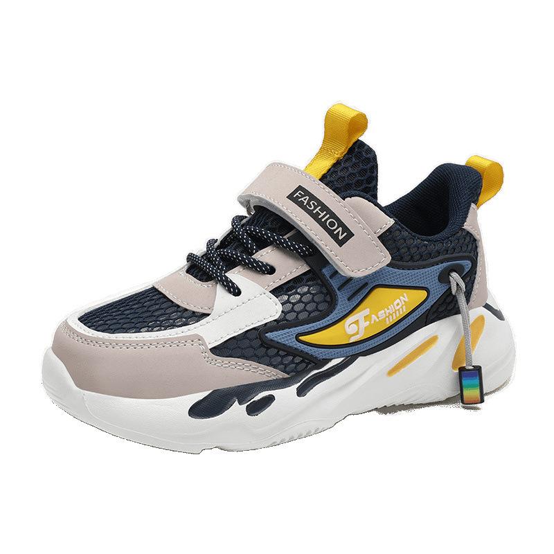 Boys shoes summer 2025 new mesh breathable running shoes primary school children boys middle and older children sports shoes