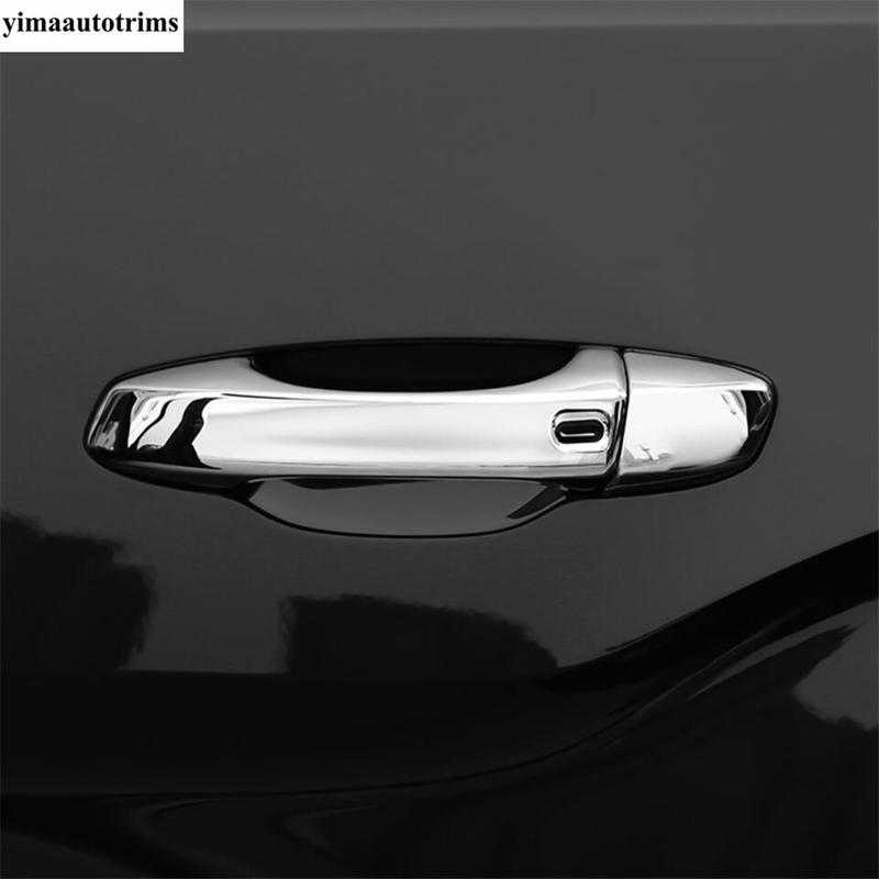 Rearview Mirror Cap Door Handle Cover Trim ABS Chrome / Carbon Fiber Accessories For VW Volkswagen Atlas / Teramont 2017 -