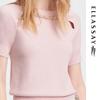 ELLASSAY Women's Sweet Hollow Knit Short Sleeve Top