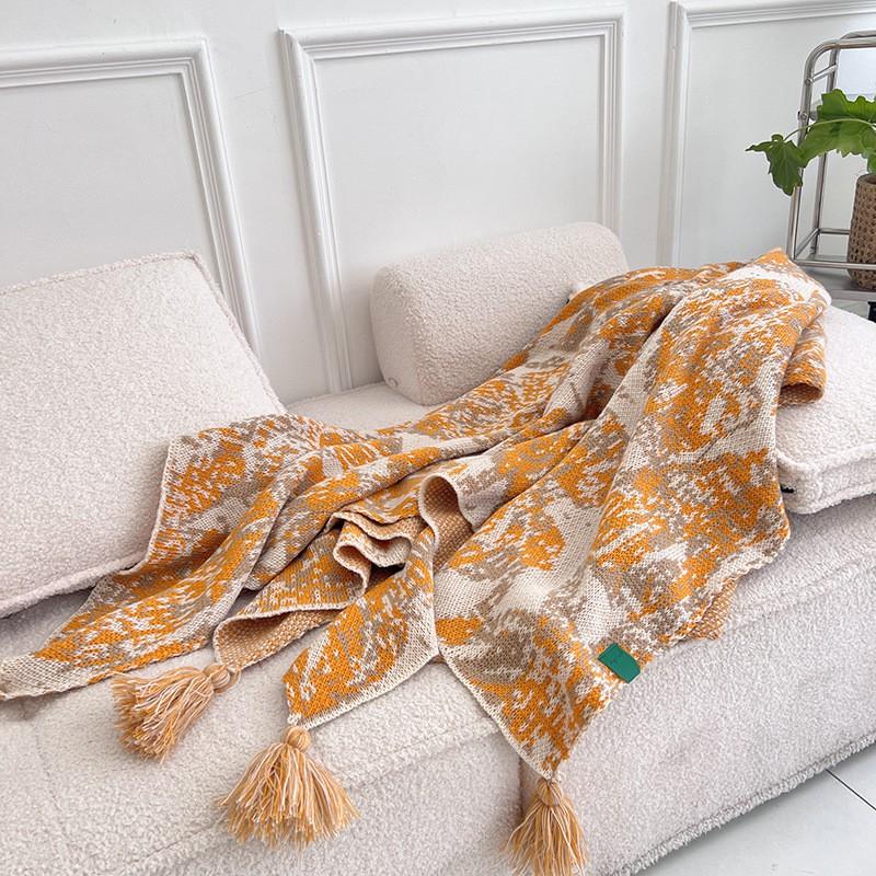 Nordic Bohemian Acrylic Throw Blanket Sofa Bed Couch Camping Lightweight Cozy Knit Cover All Season
