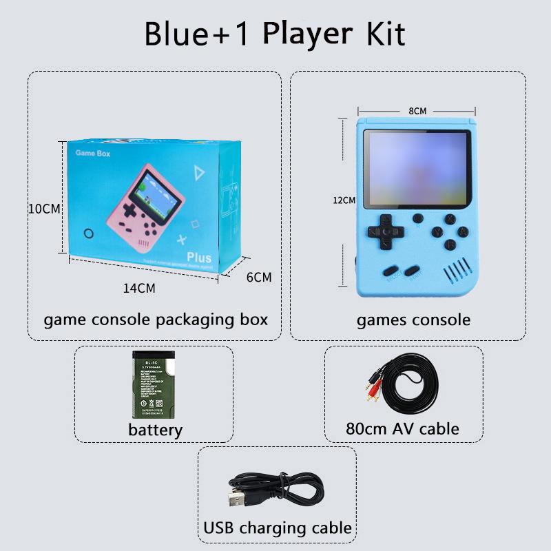 Retro Taşınabilir Mini El Video Oyun Konsolu 8 Bit 3.0 Inç Renkli LCD Çocuk Renkli Oyun Oyuncu Dahili 500 Oyun