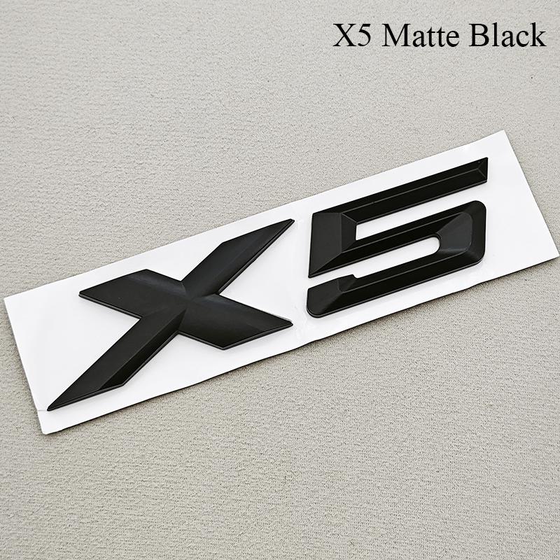 3D ABS Black Chrome Car Letters Rear Trunk Badge X5 X6 Logo Emblem Decals For BMW X5 X6 F15 G05 F16 G06 Sticker Auto Accessories