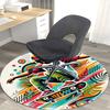 1pc Stay Wild Skateboarder Round Carpet Anime Design Chair Mat, Non Slip Rug for Office, Home Decor, Living Room, Bedroom, Game Room, Gift Idea