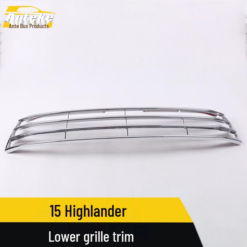 Highlander Front Grille Trim & Lip Modification Kit, Compatible with 15 Models