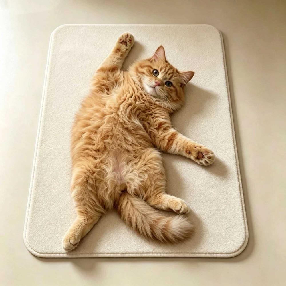 Water-absorbing Cute Cat Floor Mat Non-slip Floor Mat New Bathroom Carpet Living Room Tea